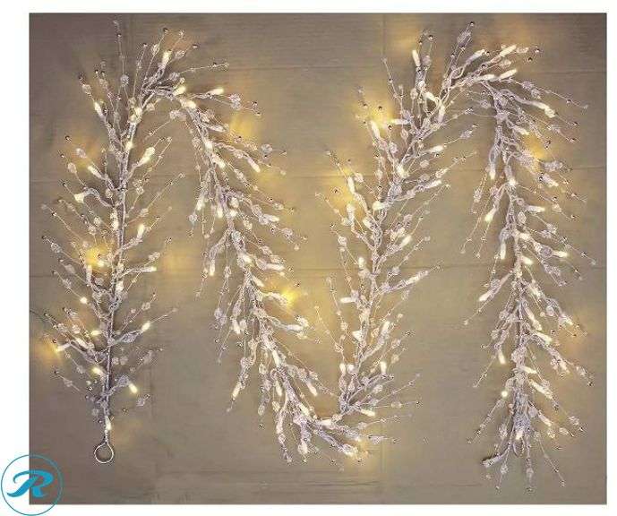 GE: StayBright 100 LED Glitter Gem Garland 9FT- New