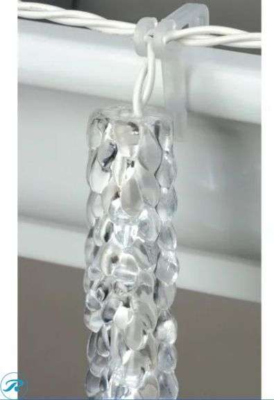 GE: Twinkling Ice Crystal Icicle Set, 20-count- New - Roller Auctions