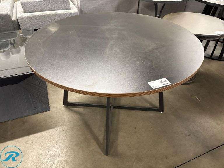 Courtdale KD 48″ Round Table, Black