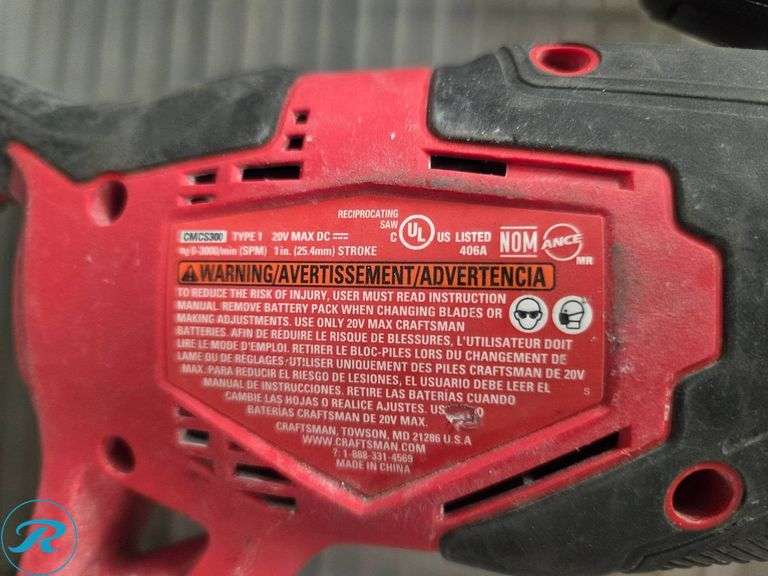Craftsman 20V MAX Cordless Tools with Batteries and Charger - Roller Auctions