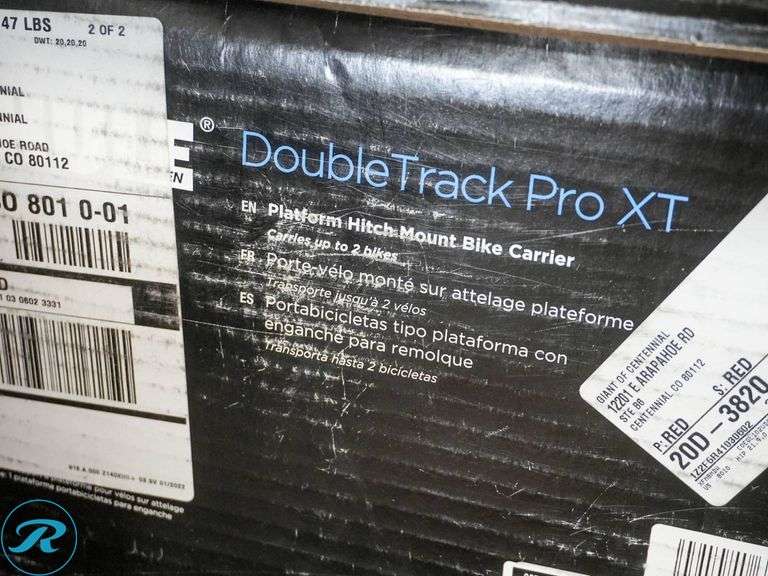 Thule DoubleTrack Pro XT Platform Hitch Mounted 2-Bike Carrier - Roller Auctions