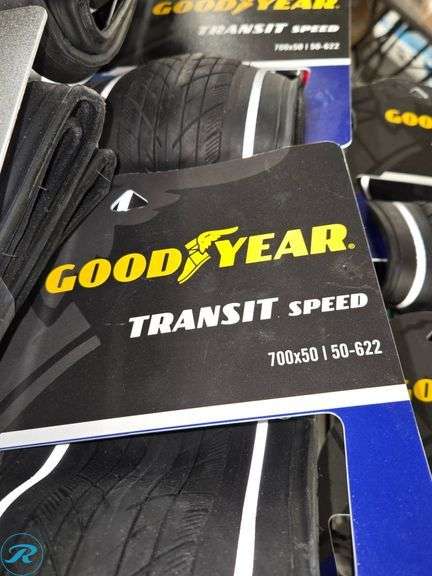 (3) Goodyear Transit Speed Bicycle Tire, 700x50C, Black - Roller Auctions