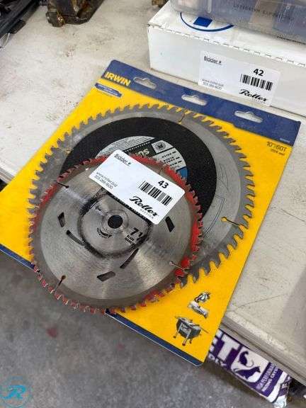 Irwin Circular Saw Blade, 7” Masonary Blade and 7 1/2 Saw Blade - Roller Auctions