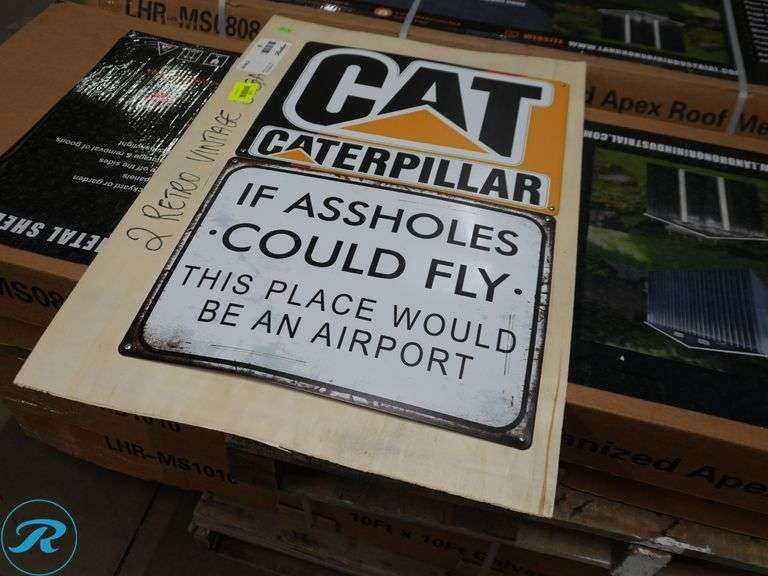 (2) Retro Vintage Signs