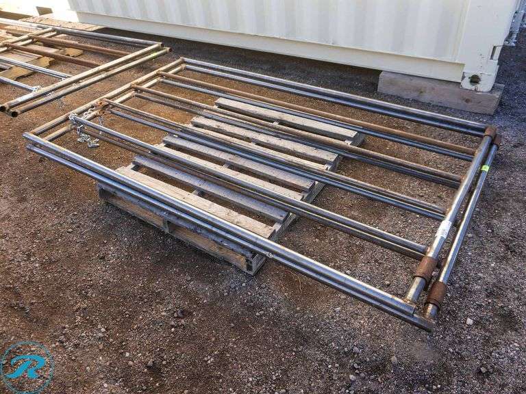 (2) Metal 8' Livestock Gates - Roller Auctions