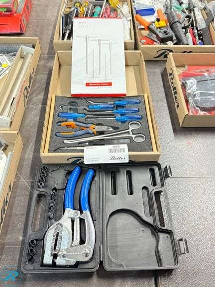PB Swiss Tools and Assorted Hand Tools with Metal Hand Crimper - Roller Auctions