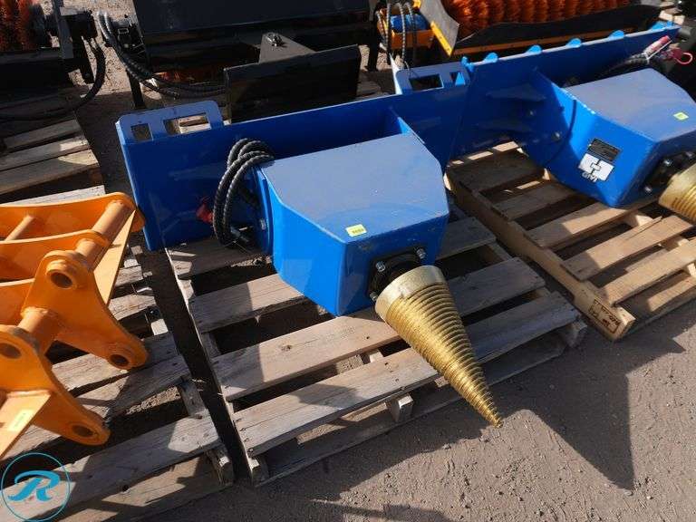 New Giyi GY-LS43 Hydraulic Log Splitter Attachment to Fit Skid Steer Loader - Roller Auctions