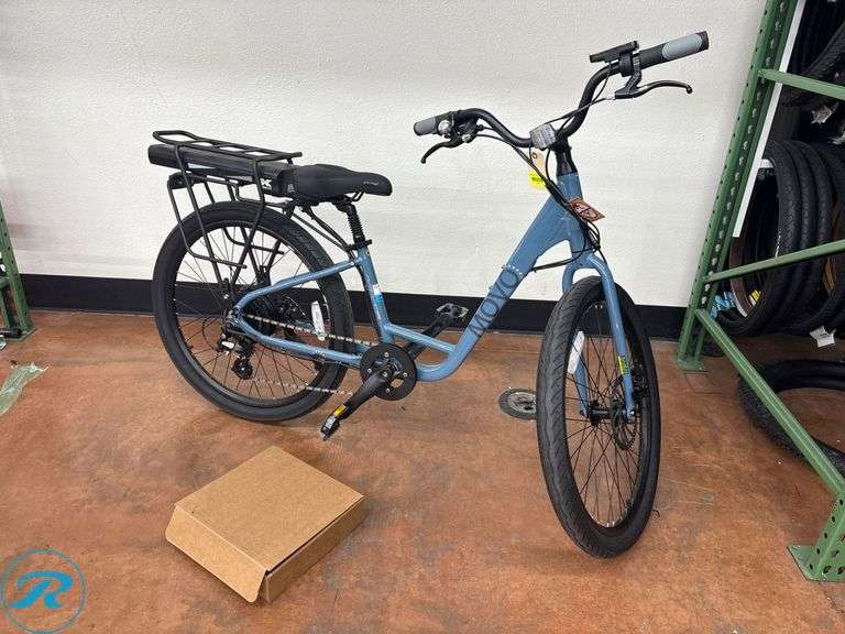 KHS Movo 1.0 Electric Blue Bicycle With Shimano Components and 48V Battery, Size Small