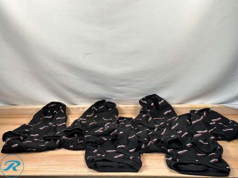 (6) Kirkland Signature: Pet Logo Hoodie, Assorted Size, Black- Like New - Roller Auctions