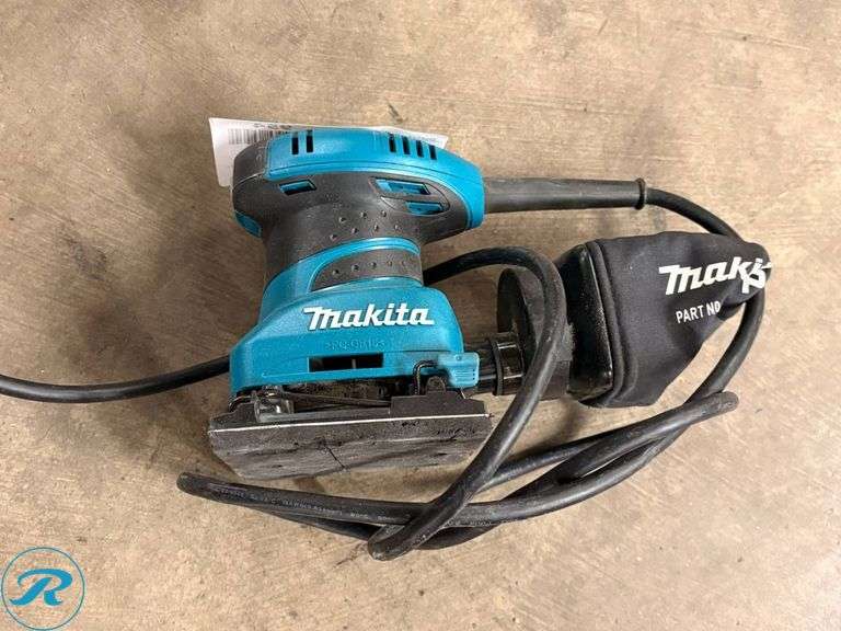 (2) Makita Power Tools: BO4556 Finishing Sander and 9557NB Angle Grinder, 120V - Roller Auctions