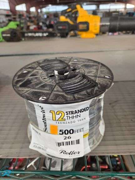 Southwire 12-Stranded THHN Wire, 500 Feet Spool - Roller Auctions