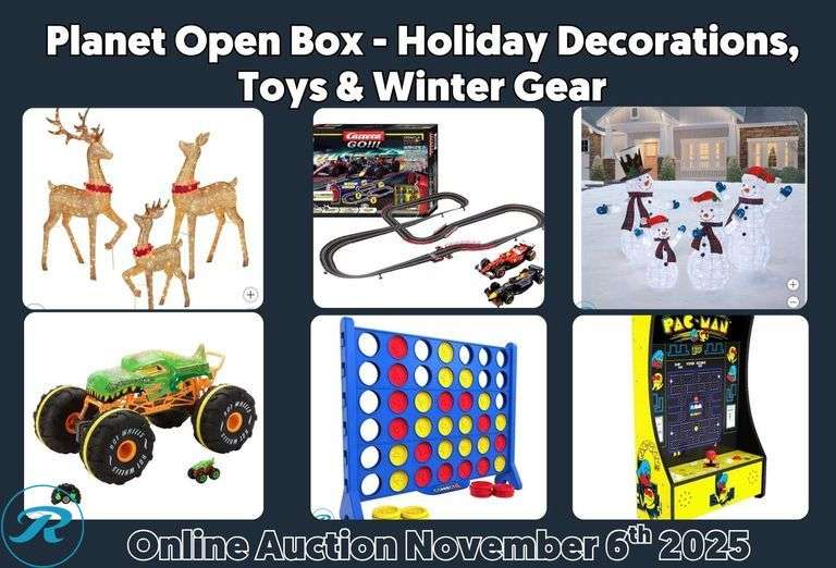 Don't Miss Out on the Planet Open Box - Holiday Decorations, Toys & Winter Gear Auction - Roller Auctions