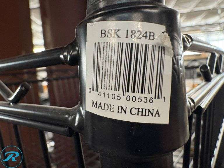 Black Metal Wire Storage Rack, Model BSK 1824B, 18x24x63 - Roller Auctions