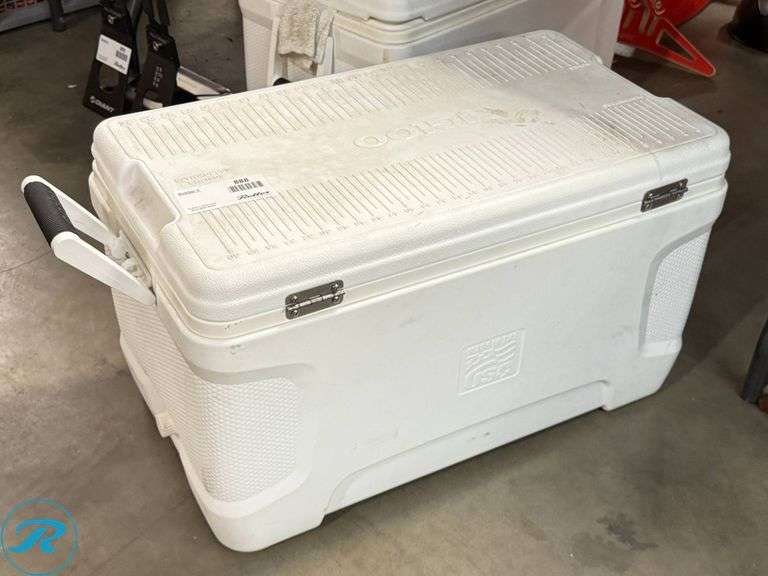 Igloo White Plastic Cooler with Hinged Lid - Roller Auctions