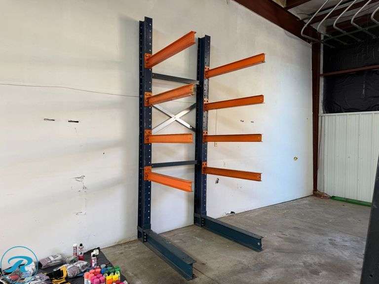 12’ Cantilever Racking with (8) 4’ Arms - Roller Auctions