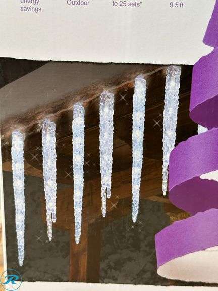 (2) GE: Twinkling Ice Crystal Icicle Set, 20-count- New - Roller Auctions