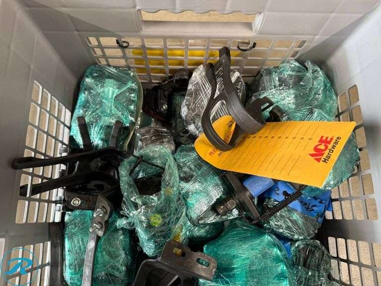 Crate of Assorted Bike Pedals - Roller Auctions