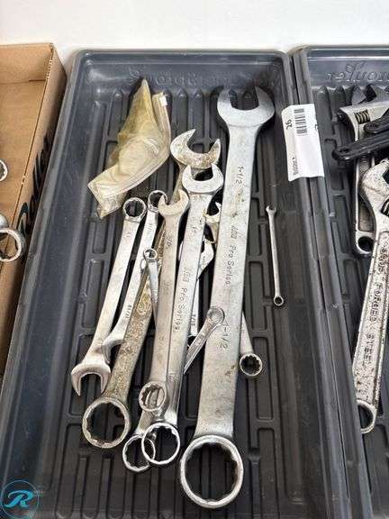 (2) Trays of Wrenches and Adjustable Spanners - Roller Auctions