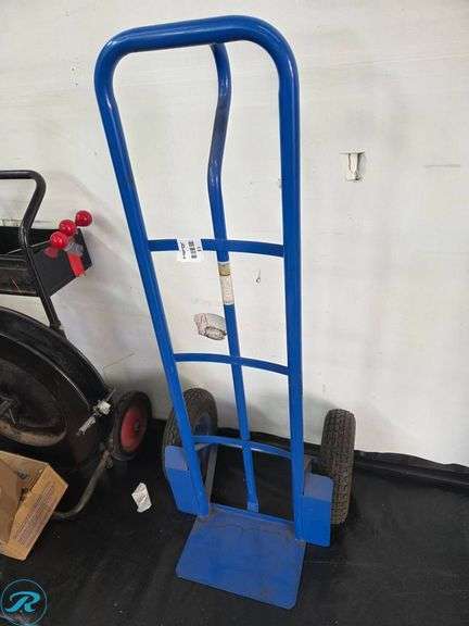 Blue Metal Hand Truck with Pneumatic Tires