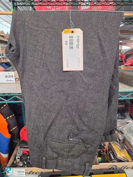 Jos. A. Bank Men’s Gray Herringbone Blazer and Pants - Roller Auctions