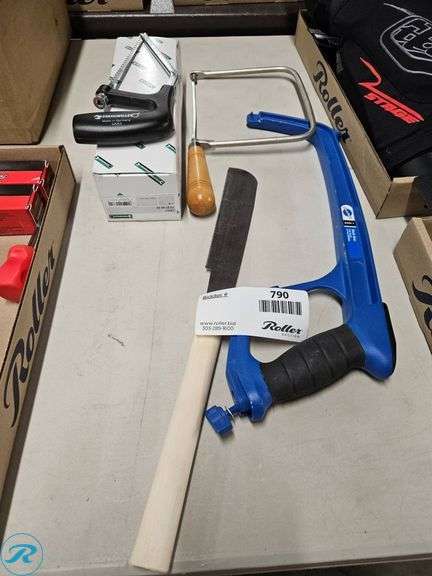 (4) Assorted Hand Tools Including Saw Frames and Serrated Knife - Roller Auctions