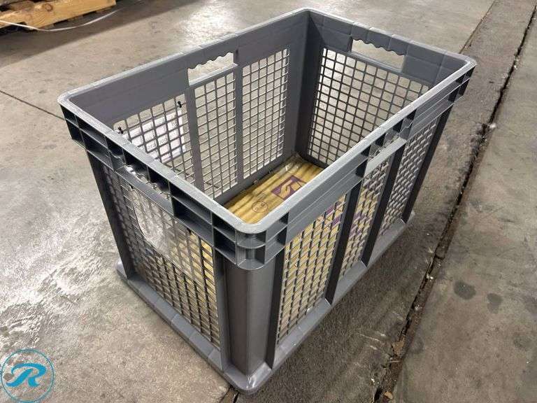 (29) Plastic Storage Crates with Ventilated Panels - Roller Auctions