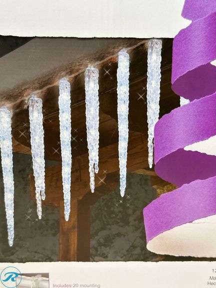 (2) GE: Twinkling Ice Crystal Icicle Set, 20-count- New - Roller Auctions