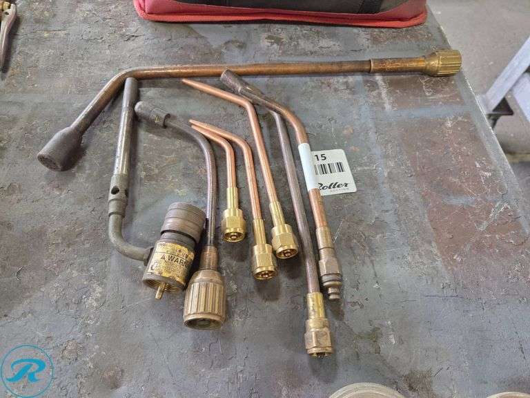 Welding and Cutting Torch Tips with Attachments, Copper and Brass Construction