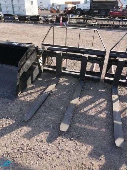 New Kivel Fork Attachment to Fit Skid Steer Loader, 48" Forks, 3500 Lb. Capacity - Roller Auctions