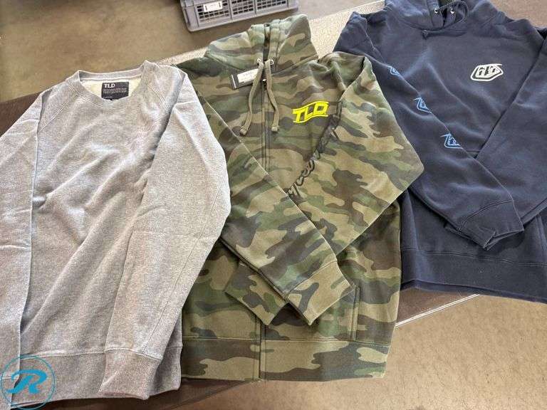 (3) Troy Lee Designs Men’s Sweatshirts, Size M - Roller Auctions