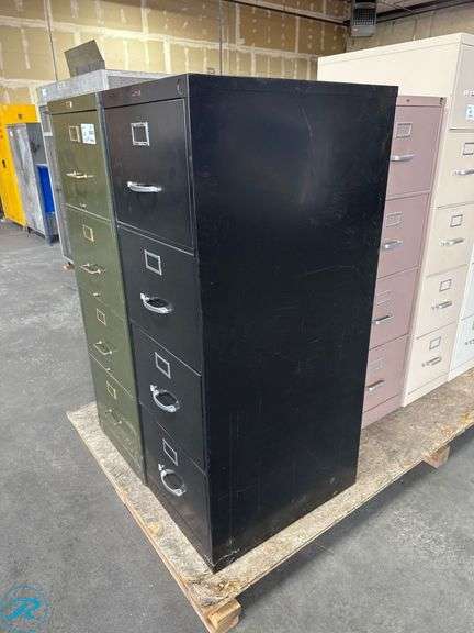 (3) 4-Drawer Vertical Filing Cabinets
