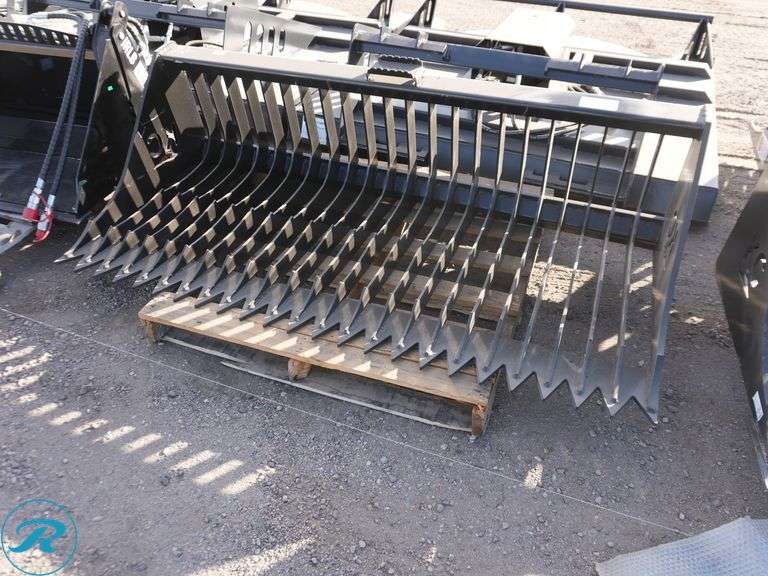 New Kit Containers Skeleton Bucket to Fit Skid Steer Loader, High Sides, 72" - Roller Auctions