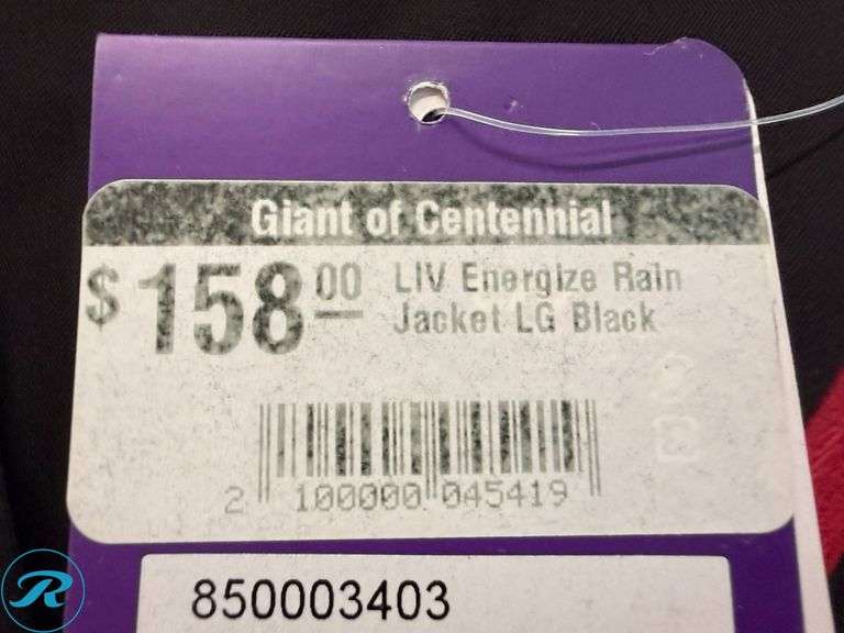 Liv Energize Women’s Rain Jacket, Size L - Roller Auctions