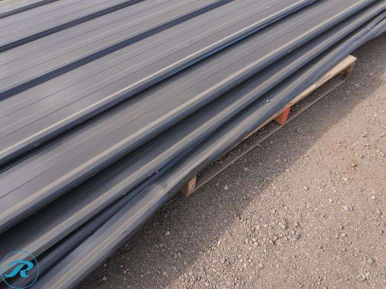(100) New Sheets SKLP SKL100 Galvalume Steel Siding/Roofing, 12' (Several Sheets Damaged) - Roller Auctions