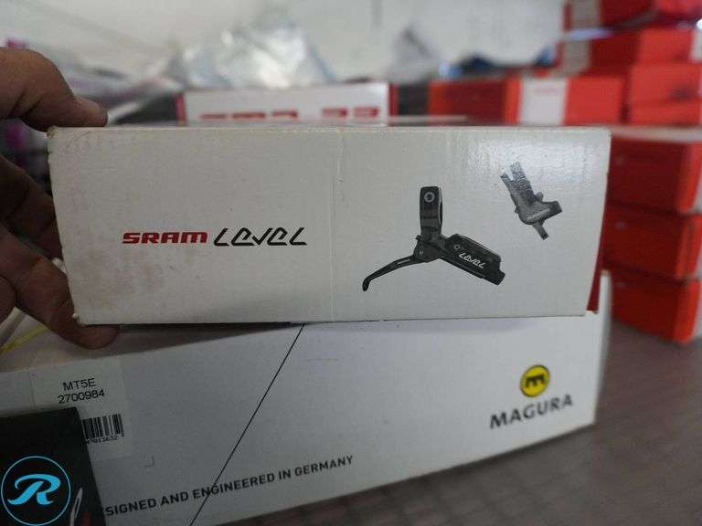 Bicycle Brake Components Including TRP Spyre, Shimano GRX, SRAM Level, Clarks CMD-23, Magura MT5e, and Clout Systems - Roller Auctions