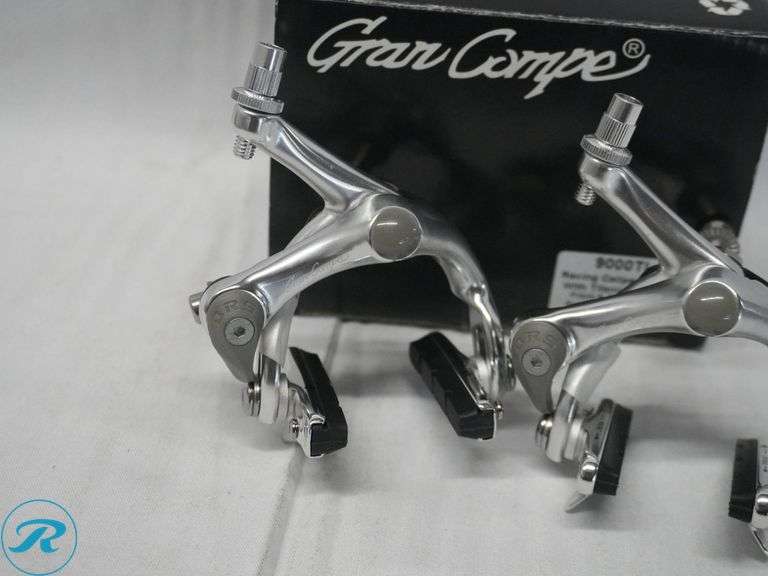 Gran Compe 9000TI Racing Caliper Brakes with Titanium Parts, Front and Rear, Silver - Roller Auctions