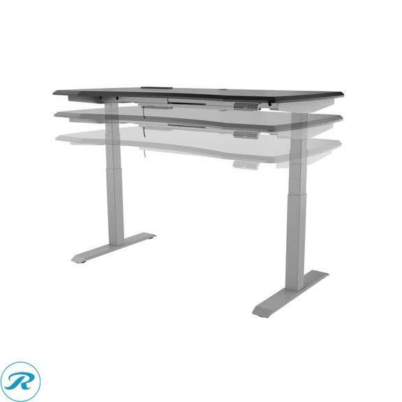 WorkPro® Electric 60"W Height-Adjustable Standing Desk with Wireless Charging, Black - New/Damaged In Transit/Top Slightly Scraped - Roller Auctions