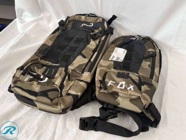 (2) Fox Utility Hydration Packs, 6L and 18L - Roller Auctions