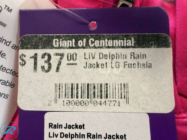 Liv Delphin Women’s Rain Jacket, Size L - Roller Auctions