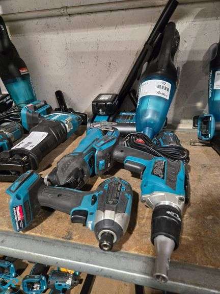 (5) Makita 18V Tools With Battery and Charger