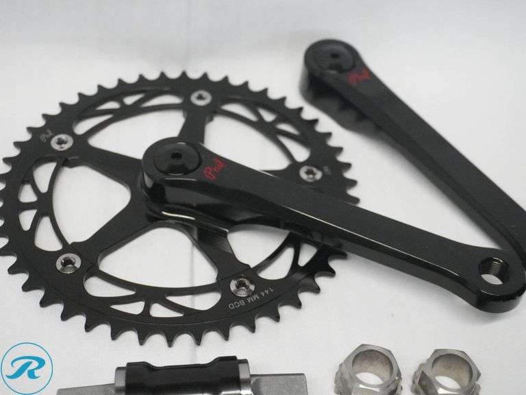 Phil Wood & Co. Crankset with 46T Chainring, 165mm Arms, and Bottom Bracket - Roller Auctions