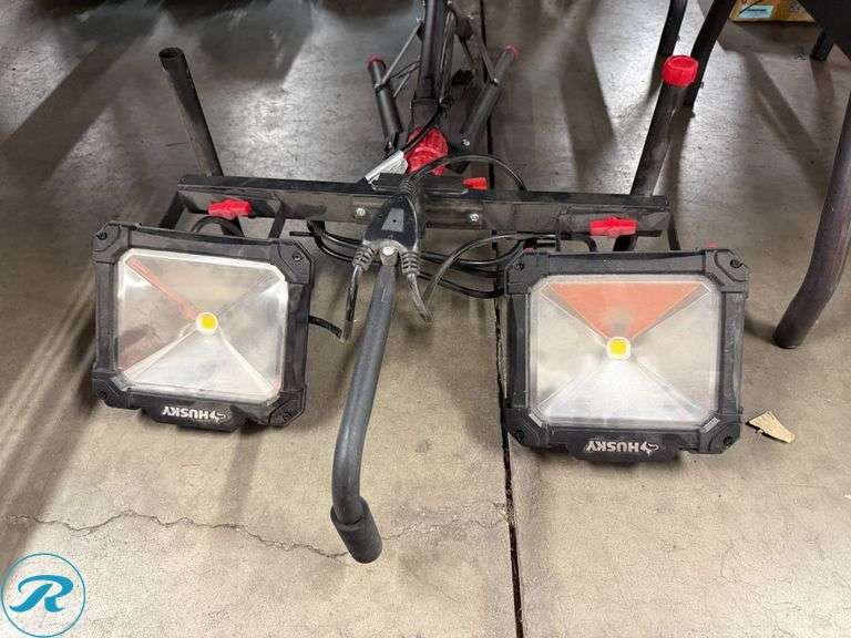Husky Dual-Head LED Work Light with Adjustable Stand - Roller Auctions