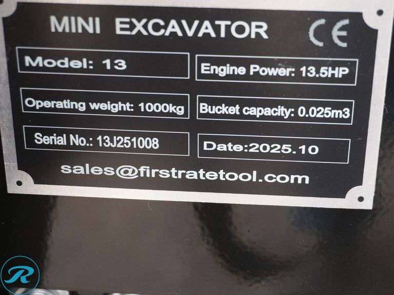 New 2025 Miva VA13 Mini Excavator - Roller Auctions