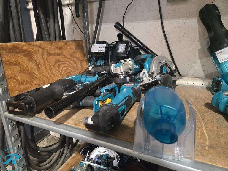 (7) Makita 18V Tools With (2) Batteries and Charger
