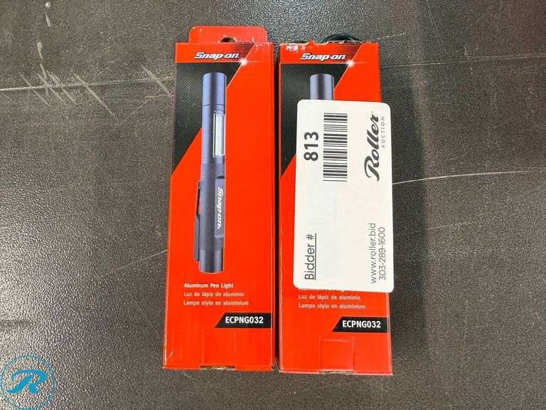 (2) Snap-on ECPNG032 Aluminum Pen Lights - Roller Auctions