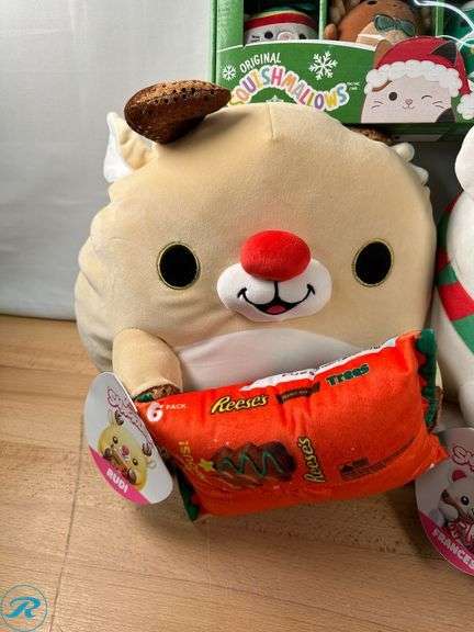 (2) Christmas Glass Ornament 18Pc Set Assortment- New; (3) Assorted Squishmallow Products - New - Roller Auctions