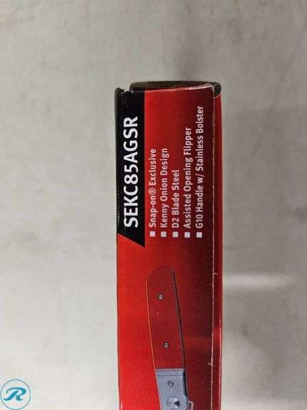 (2) Snap-on Bamboozled Assisted Knife SEKC85AGSR, D2 Blade Steel, G10 Handle - Roller Auctions