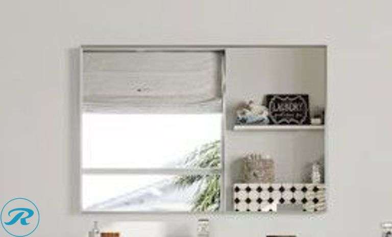 (2-Items Total) (1) New Diamond NOW Cassidy 48-in Light Oak Brown Single Sink Bathroom Vanity with White Cultured Marble Top, (1) New waterpar 24-in x 36-in Framed Rectangle Bathroom Vanity Mirror ( Silver ). - Roller Auctions