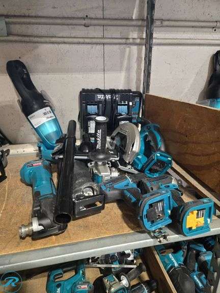 (7) Makita 18V Tools With (2) Batteries and Charger