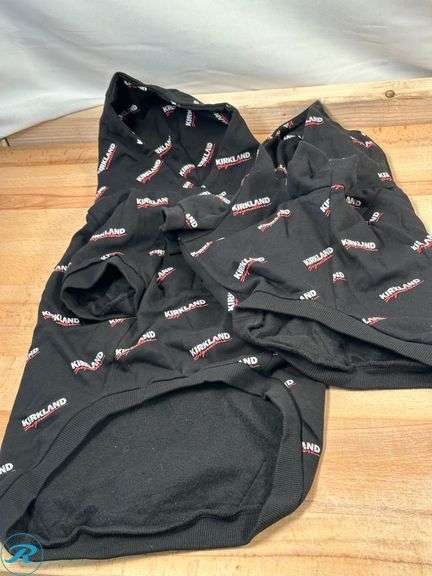 (6) Kirkland Signature: Pet Logo Hoodie, Assorted Size, Black- Like New - Roller Auctions